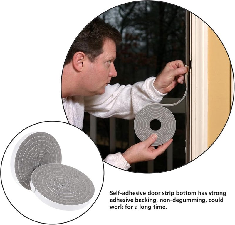 Self Adhesive Door Frame Sealing Sponge Tape 200x1 5x1cm Soundproof Weatherstripping Strip - Image 5